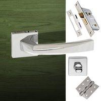 crystal forme designer bathroom lever on minimal square rose polished  ...