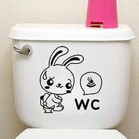 Creative Little Rabbit Toilet Stickers