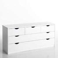 CRAWLEY Solid Pine 5-Drawer Chest of Drawers