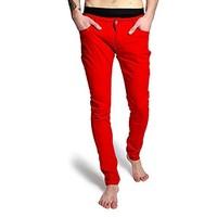 Criminal Damage Unisex Skinny Stretch Pant Jeans in Red (28\