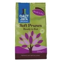 Crazy Jack Organic Soft Prunes 250g (Pack of 6 )