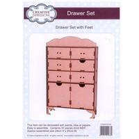 Creative Expressions Dimensional Art Decoupage MDF - Drawer Set with Feet