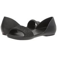 crocs womens linaembdrsayflt opened ballerina black blackblack 34 35