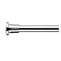 Croydex Telescopic Shower Curtain Rod Extends from 1060mm to 1830mm Silver