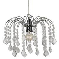 Crystal Effect Easy Fit Pendant Shade with Transparent Acrylic Droplets