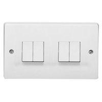 crabtree 10ax 2 way white quadruple light switch