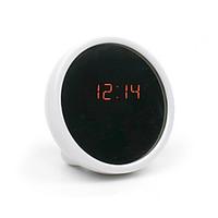 Creative Mute Table Clock Electronic Clock LED Clock Beauty Alarm Clock with Mirror(Assorted Color)