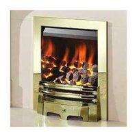 crystal gem inset gas fire black remote