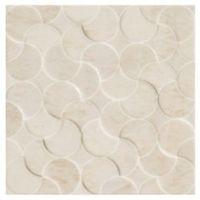 Crescent White Ceramic Wall Tile Pack of 25 (L)200mm (W)200mm
