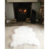 Cream Soft Shaggy Faux Sheepskin Rug