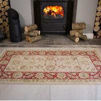 Cream & Red Traditional Rug Ziegler