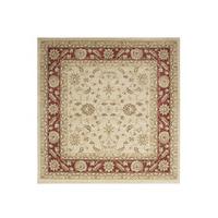 Cream & Red Traditional Rug Ziegler 160cmx160cm (5\'3\