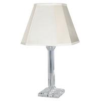 Crystal Glass Accents Column Table Lamp