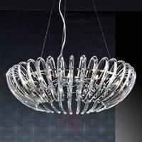 Crystal hanging light Ariadna in clear look, 66 cm