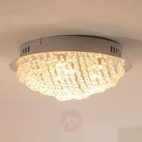 Crystal glass LED ceiling lamp Iva, round