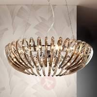 Crystal hanging light Ariadna in champagne colour