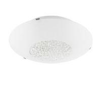 Crystallinity Crystal White 3 Lamp Flush Bathroom Ceiling Light