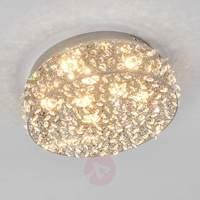 Crystal-studded LED ceiling light Kirika