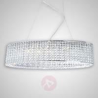 Crystal hanging light Emilia  oval lampshade