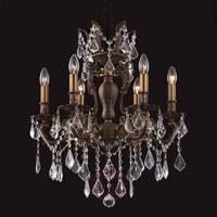 crown 6 bulb chandelier in bronze