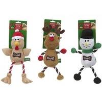 Crufts Squeaking Xmas Pet Toy Figures