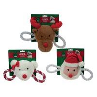 Crufts Squeaking Christmas Toy Head Figures