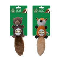 Crufts Squeaky Beaver/fox Pet Toy - 2 Assorted Designs.
