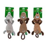 Crufts Squeaky Grinning Animal Dog Toys Assorted Designs