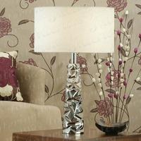 Crumple Modern Polished Chrome Sculptured Table Lamp