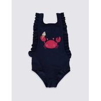 Crab Frilled Swimsuit with Lycra Xtra Life (0-5 Years)