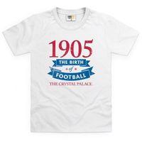crystal palace birth of football kids t shirt