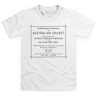 cricket ashes kids t shirt