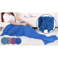Crocheted Mermaid Tail Blanket - 4 Colours