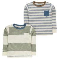 Crafted Striped T Shirt Two Pack Child Boys