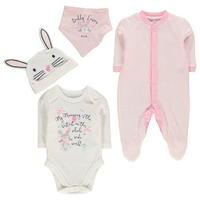 Crafted Four Piece Romper Set Unisex Babies