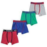 Crafted 4 Pack Jaquard Boxers Child Boys