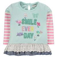 Crafted Mock Sleeve Crew T Shirt Infant Girls