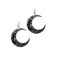 Crescent Moon Textured Earrings