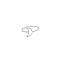Crescent Moon Cut Out Ring - Size: Ring Size N