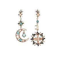 Crystal Star Sun Drop Earrings Jewelry Party Daily Casual Crystal Alloy 1 pair Multi Color