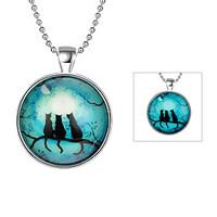 Cremation Jewelry Magical Glow in The Dark 925 Sterling Silver Luminous Cat Pendant Necklace