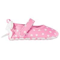 crafted heart bow infant girls crib shoes