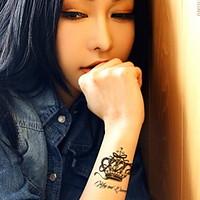 Crown Stereoscopic Sexy Waterproof Flower Arm Temporary Tattoos Stickers Non Toxic Glitter