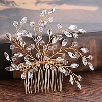 Crystal Alloy Headpiece-Wedding Hair Combs 1 Piece