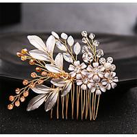 Crystal Alloy Headpiece-Wedding Hair Combs 1 Piece