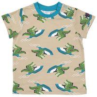 crocodile baby t shirt beige quality kids boys girls