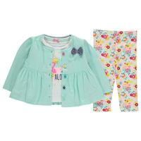 crafted 3 piece frill jacket set baby girls