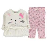 crafted frill bunny three piece set baby girls