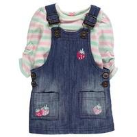 crafted pinafore t shirt set baby girls