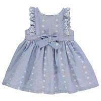 Crafted Chambray Embroidered Dress Baby Girls